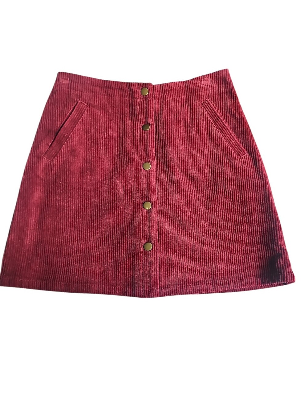 Harper Heritage Burgundy Corduroy Preppy Academia Mini Skirt Small